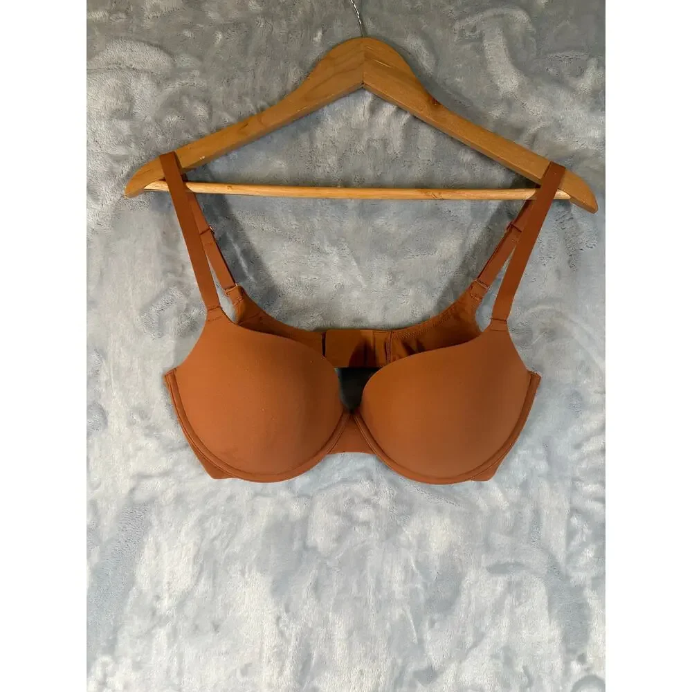 Lot (2) SKIMS Fit Everybody Push Up Bra 36D‎ Bronze Cocoa Neutral Demi EUC - Picture 6 of 9